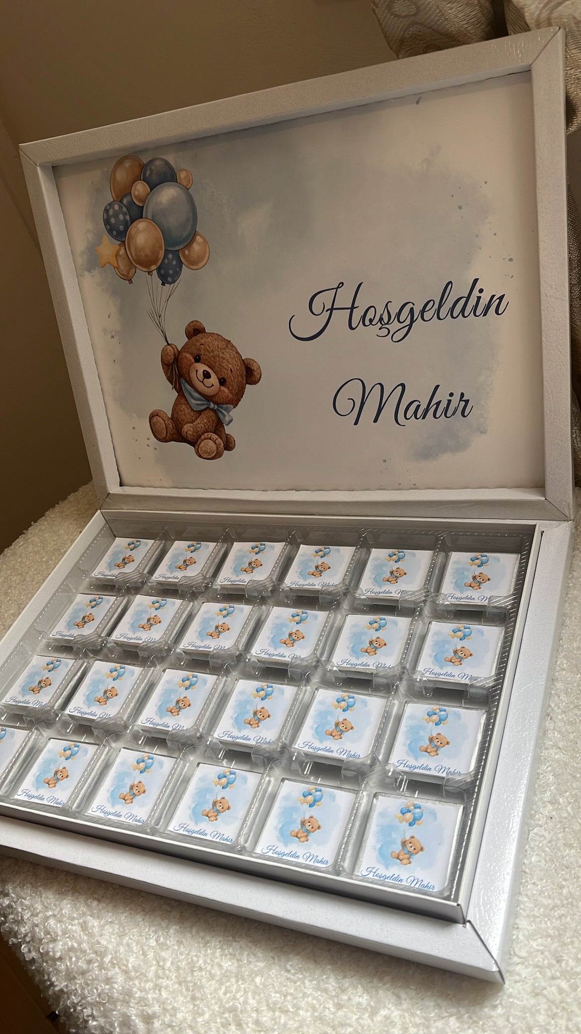 Boîte chocolat personnalisée - Baptême
