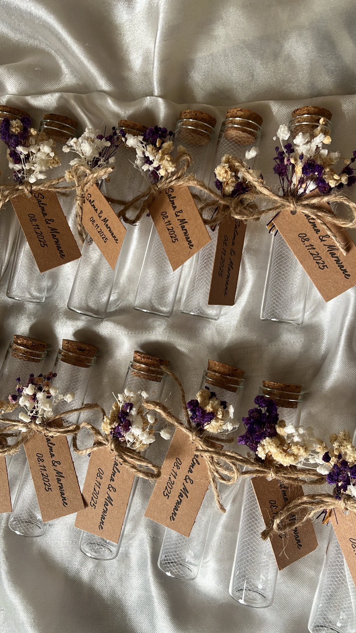 Fiole de dragées champêtre