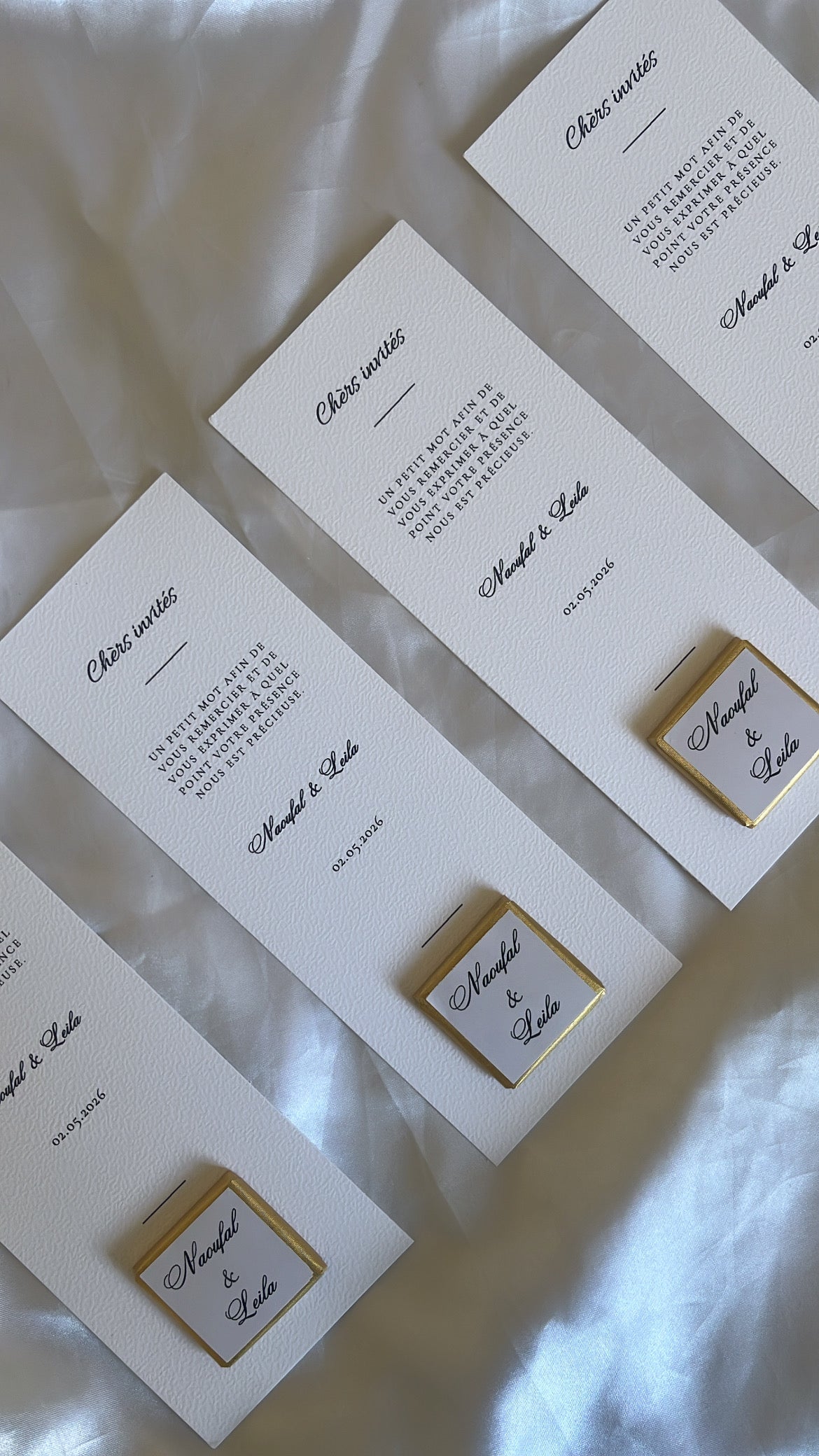 Carte personnalisée avec chocolat