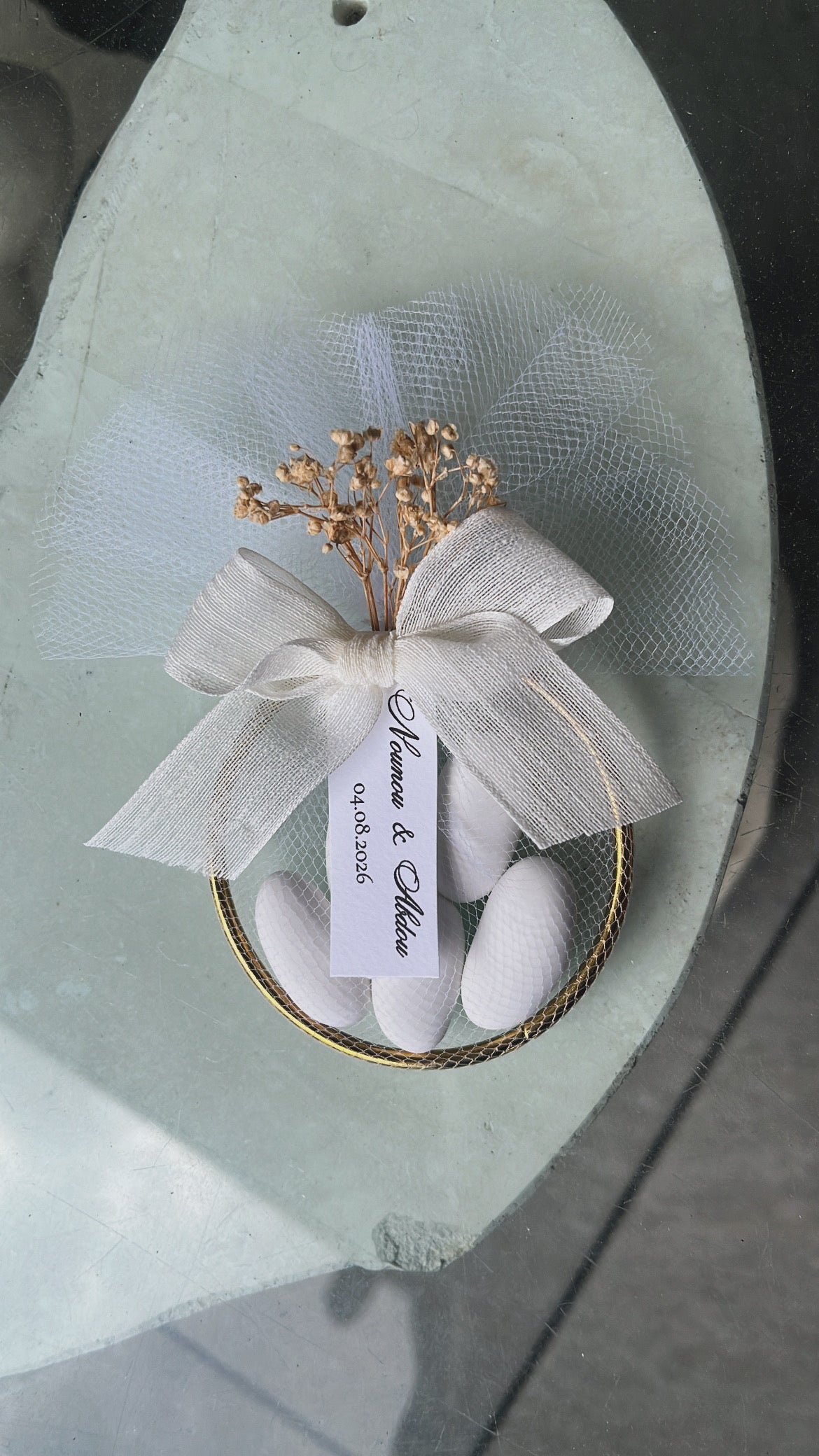 Anneaux de dragées romantique