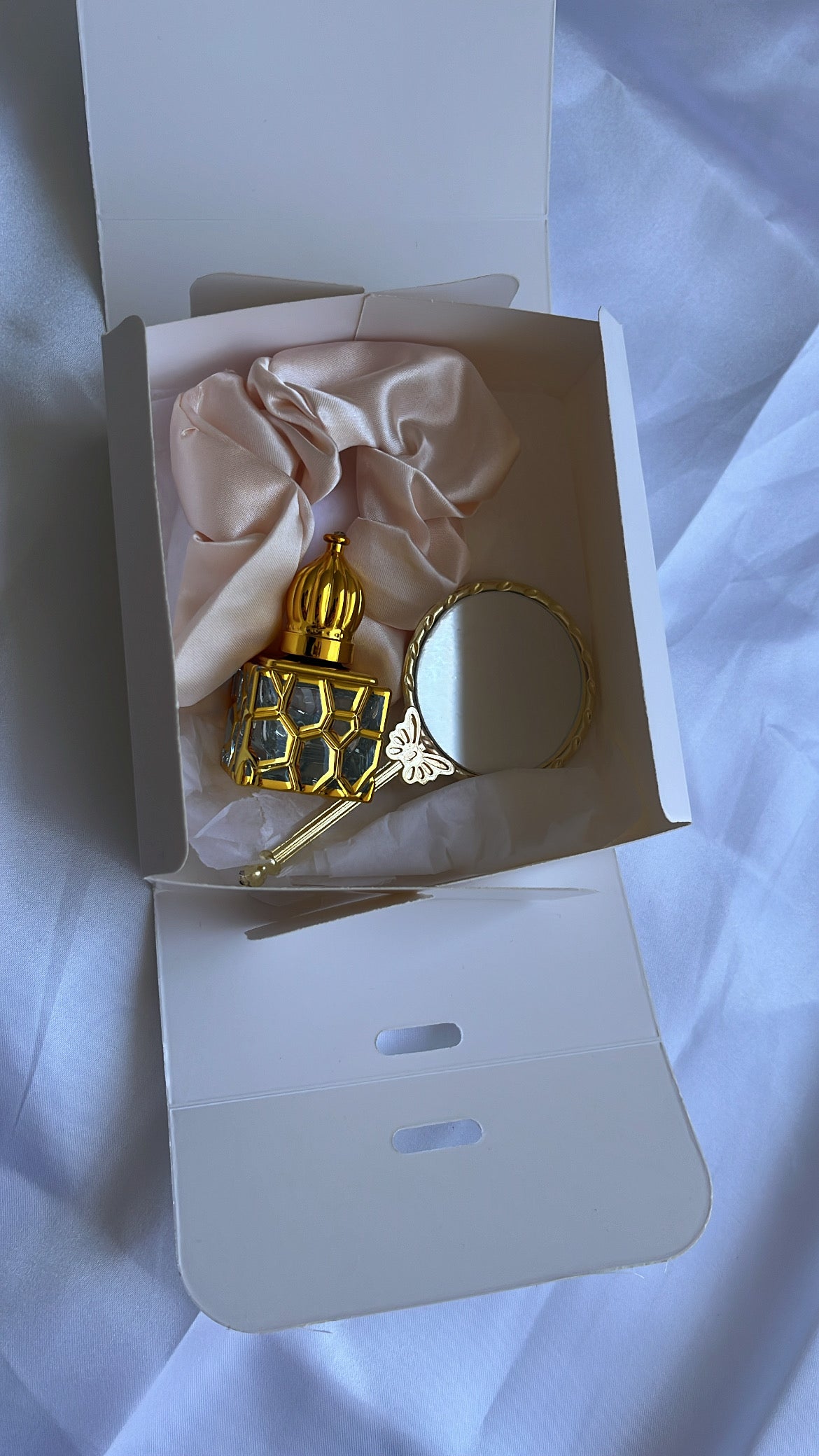 Boîte Cadeau Personnalisé - Miroir, Chouchou, Musc