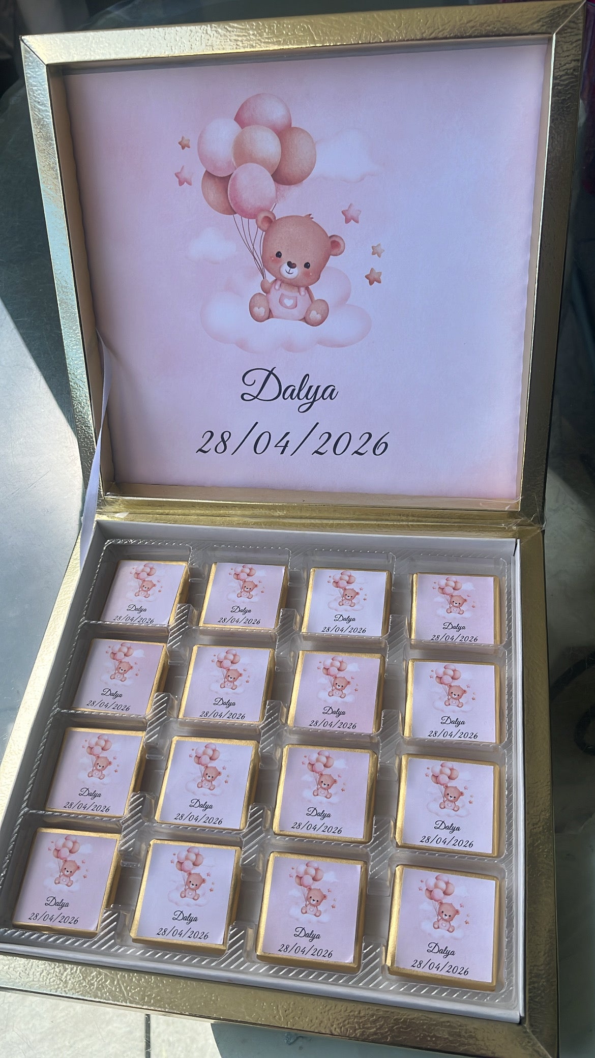 Boîte chocolat personnalisée - Baptême