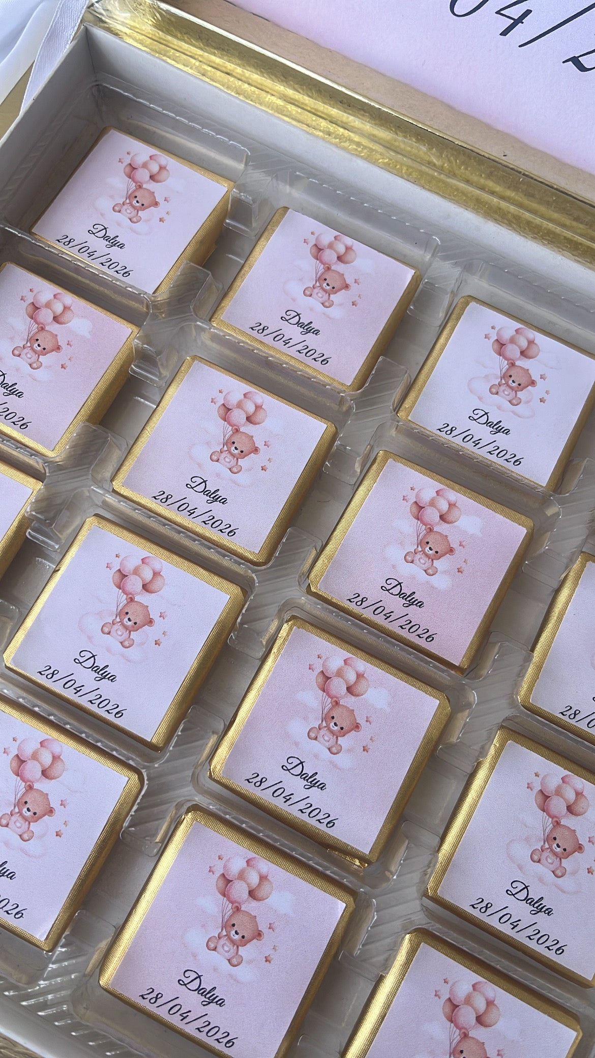 Boîte chocolat personnalisée - Baptême