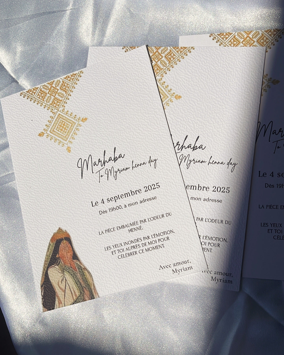 Carte de bienvenue avec rouge à lèvre magique - Henna day
