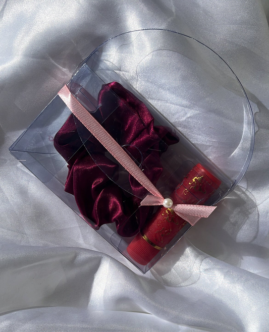 Petit sac à main PVC transparent - Chouchou, rouge à lèvre magique