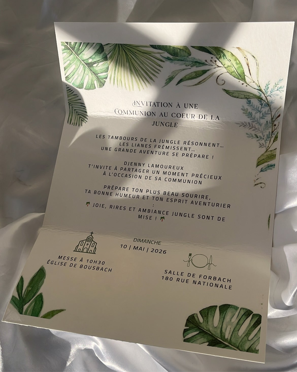 Faire-part de mariage - Jungle Élégante