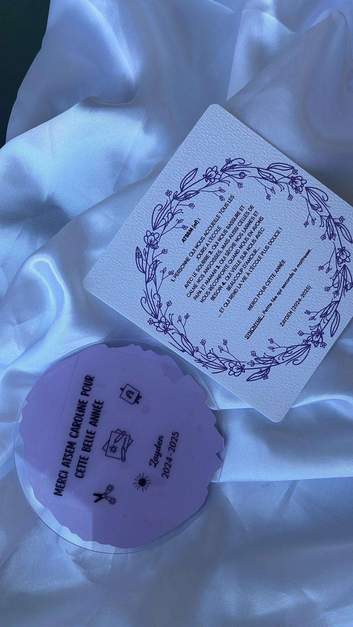 Aimant Personnalisé avec Boîte - Maîtresse / ATSEM