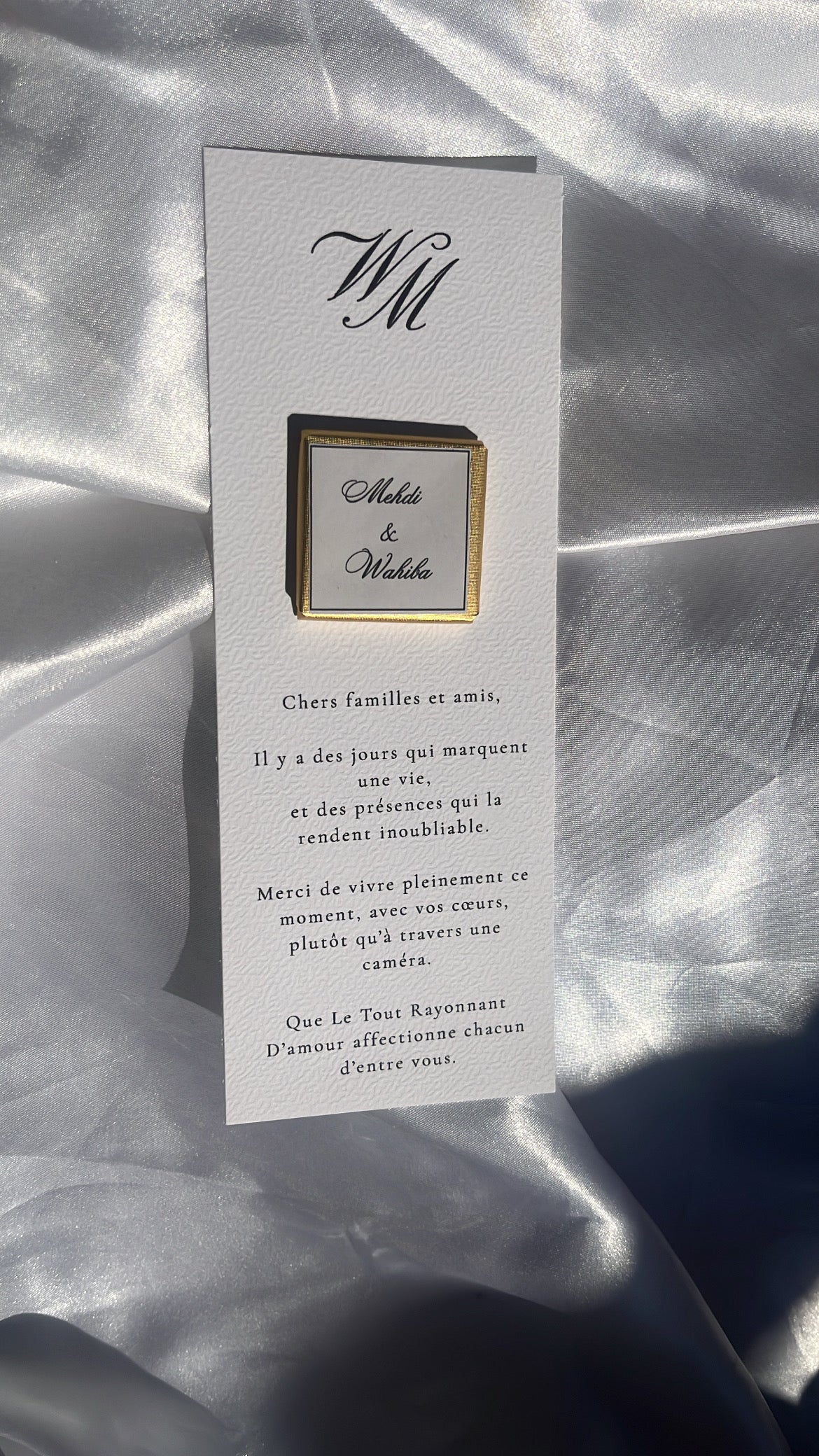 Carte personnalisée avec chocolat