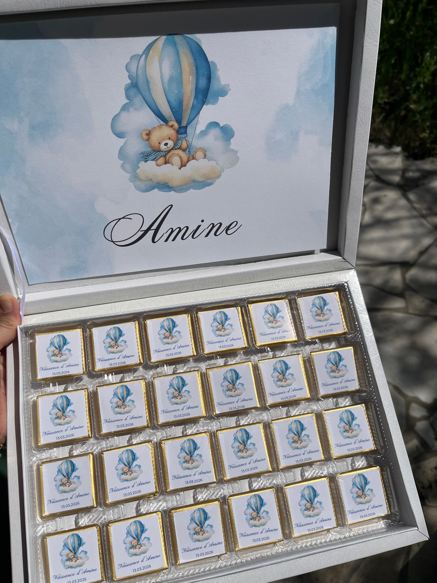 Boîte chocolat personnalisée - Baptême
