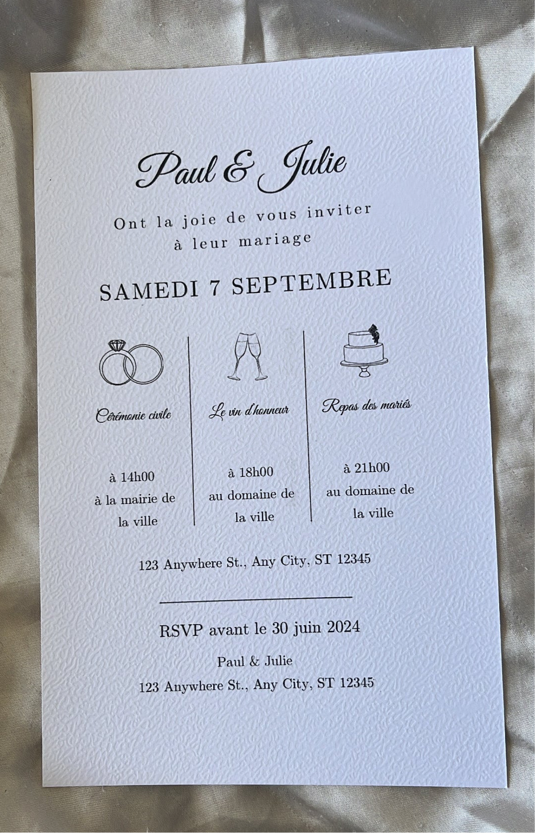 Faire-part de mariage - Minimaliste