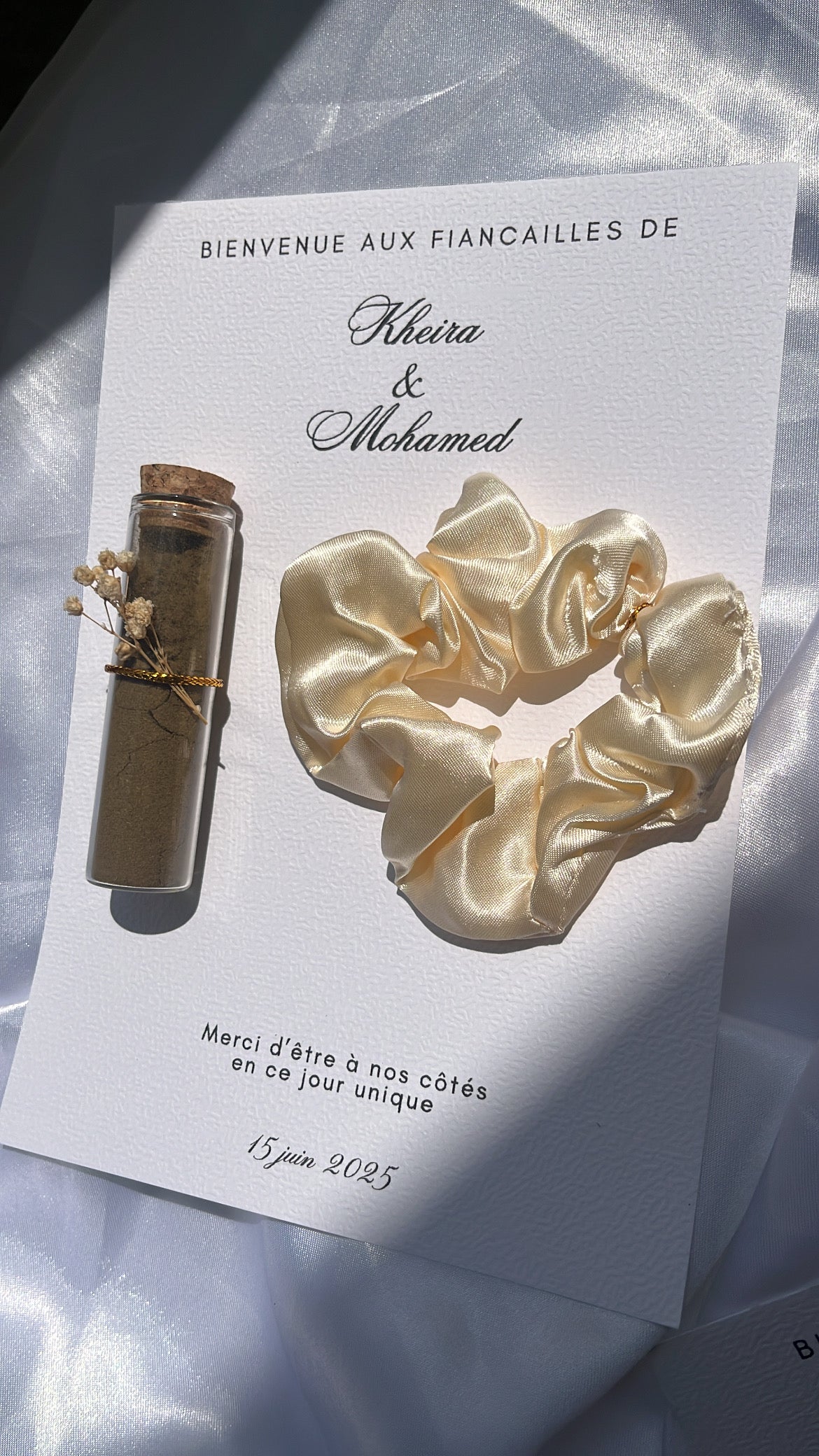 Carte fiole de henna et bougie - Henna day