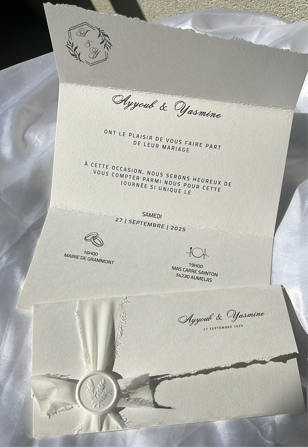 Faire-part de mariage - Romance