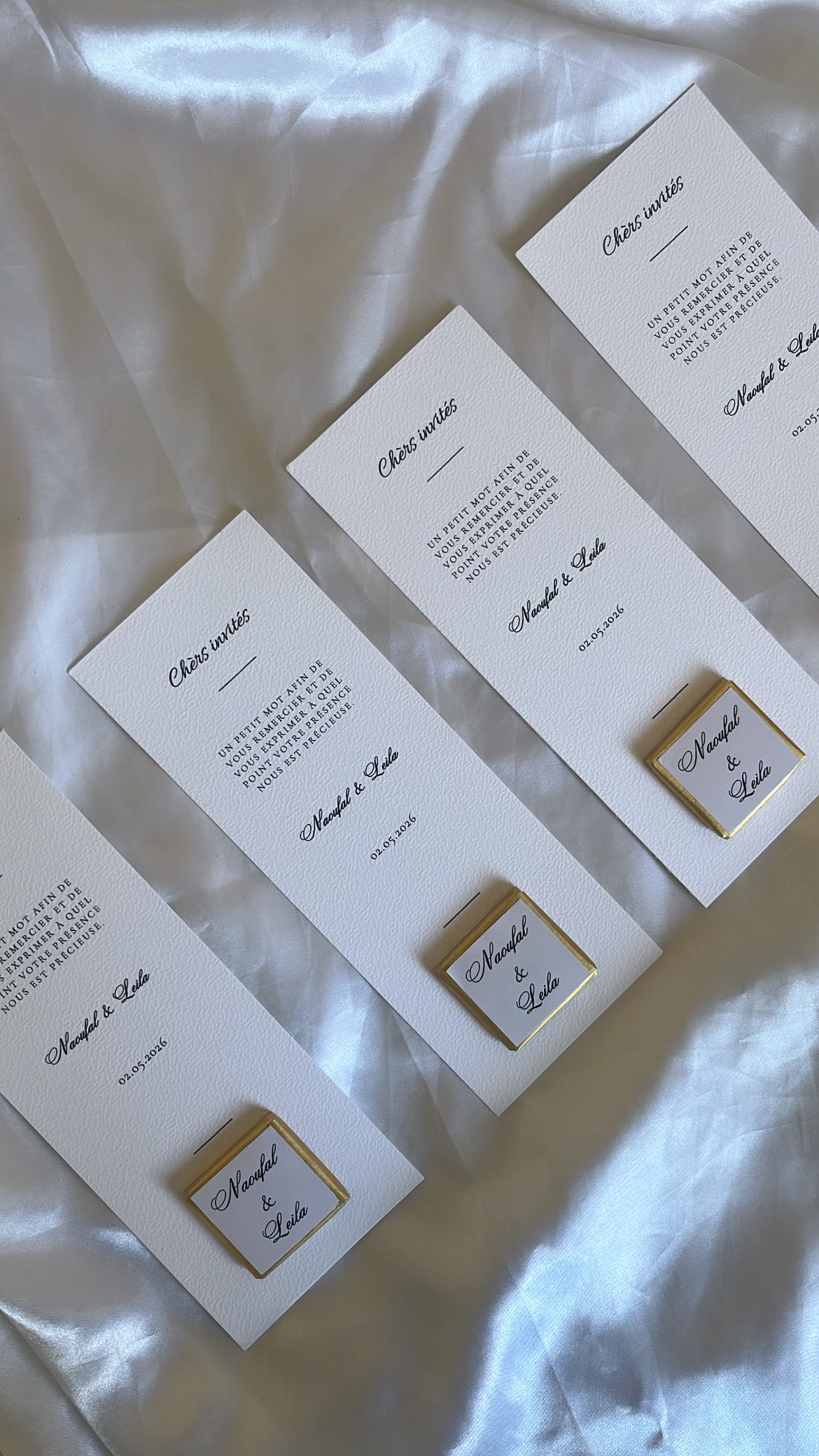 Carte personnalisée avec chocolat