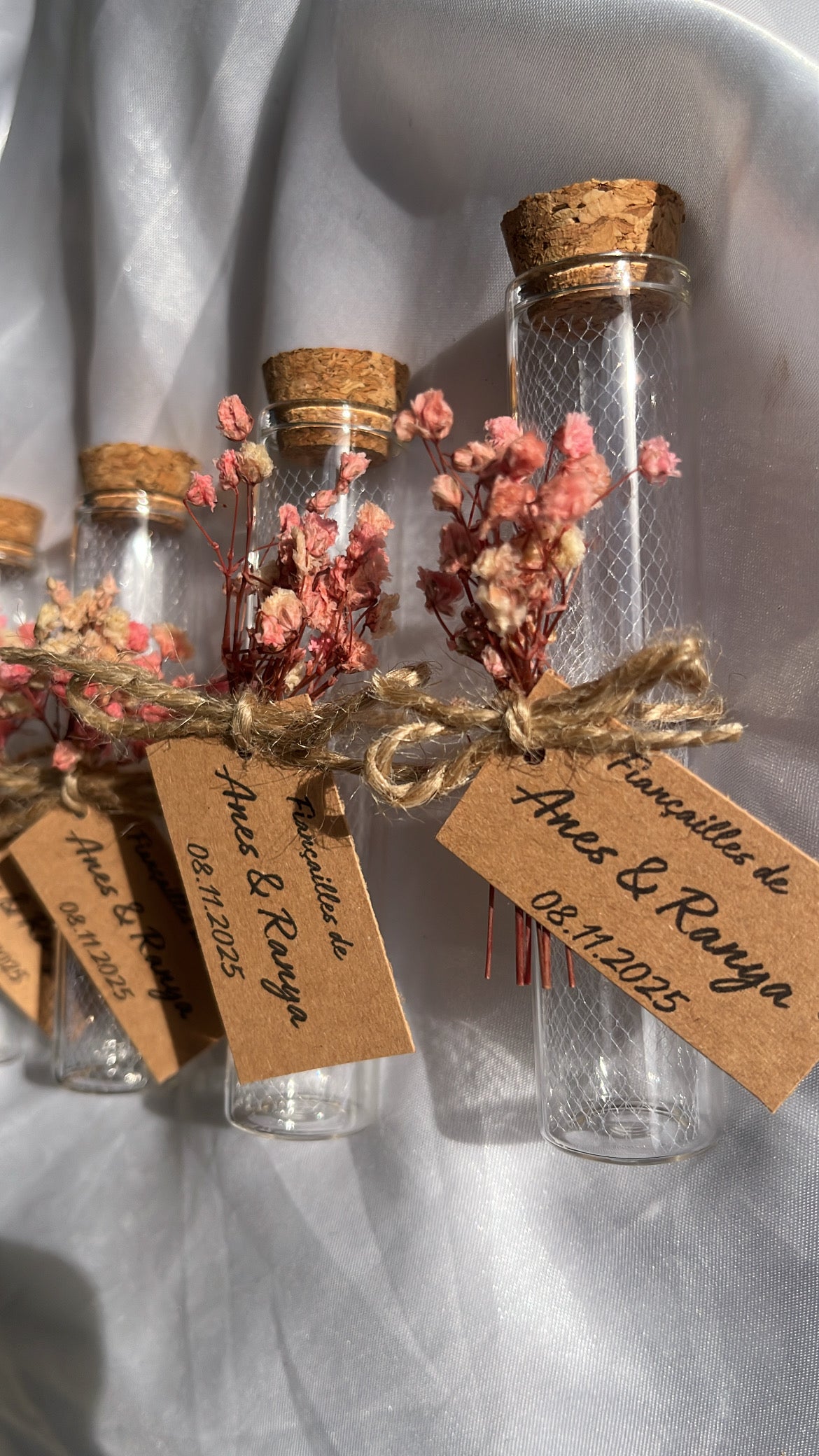 Fiole de dragées champêtre