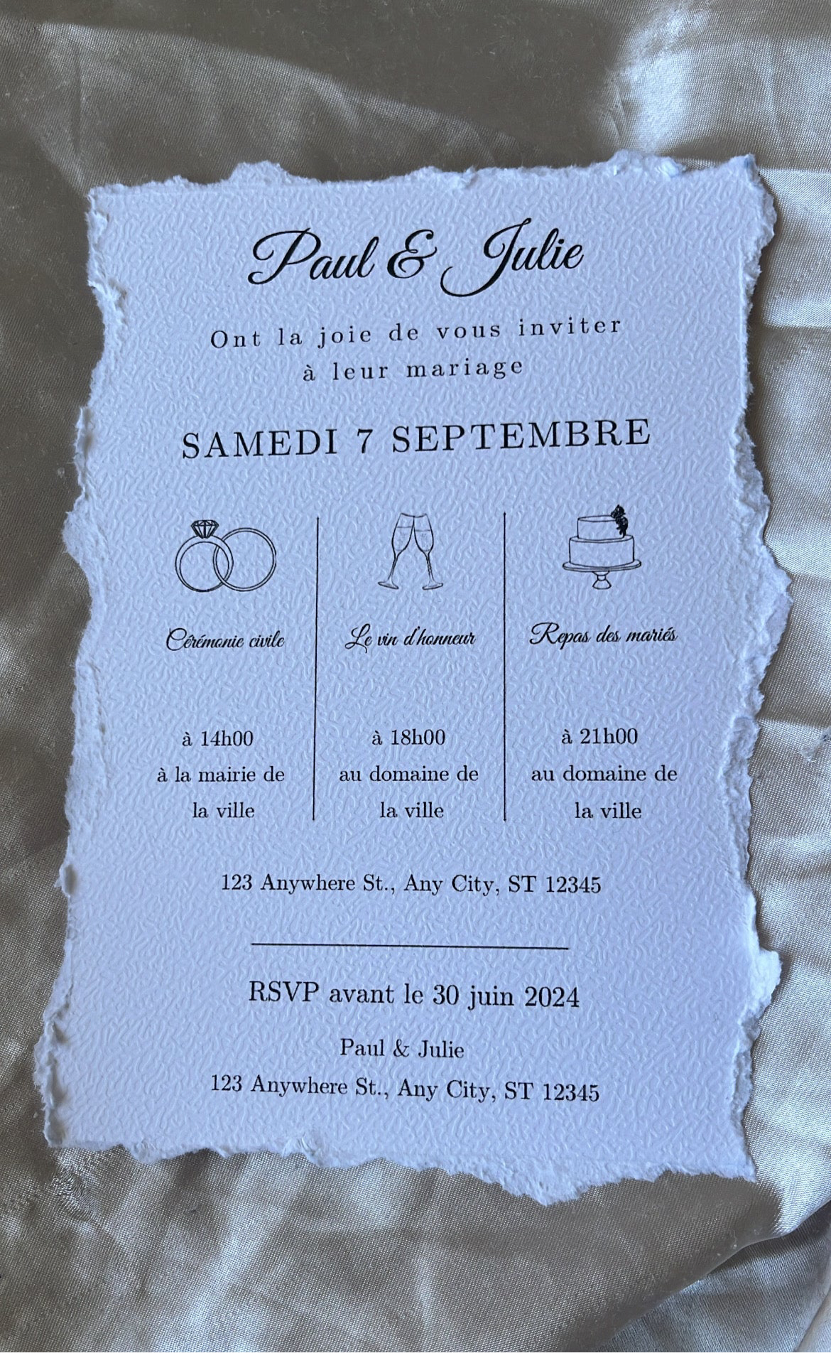 Faire-part de mariage - Minimaliste