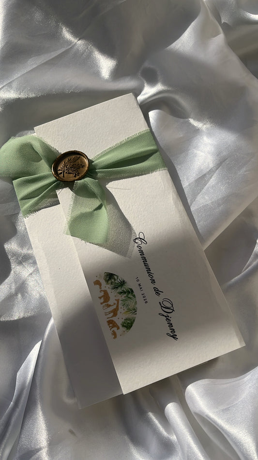 Faire-part de baptême - Jungle Élégante