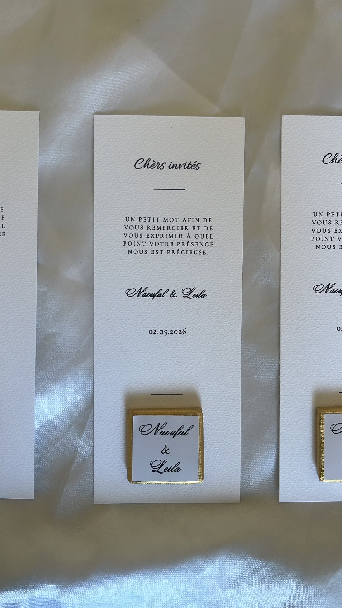 Carte personnalisée avec chocolat