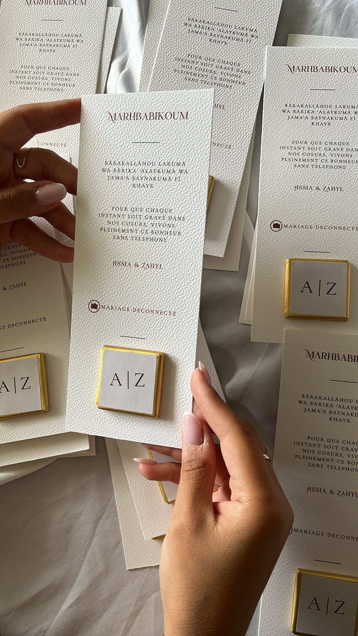 Carte personnalisée avec chocolat