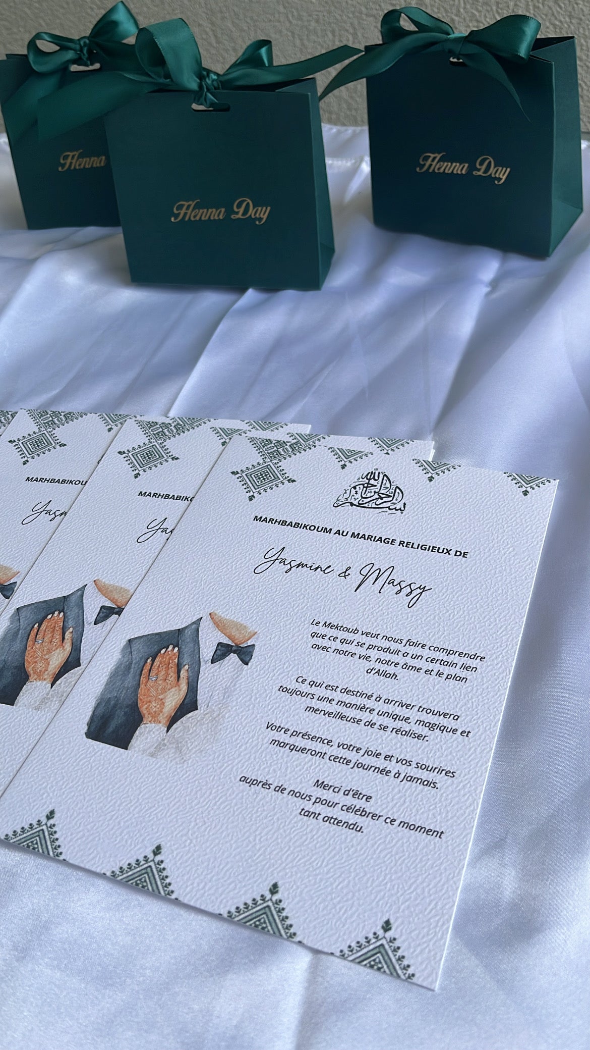 Carte de bienvenue avec rouge à lèvre magique - Henna day