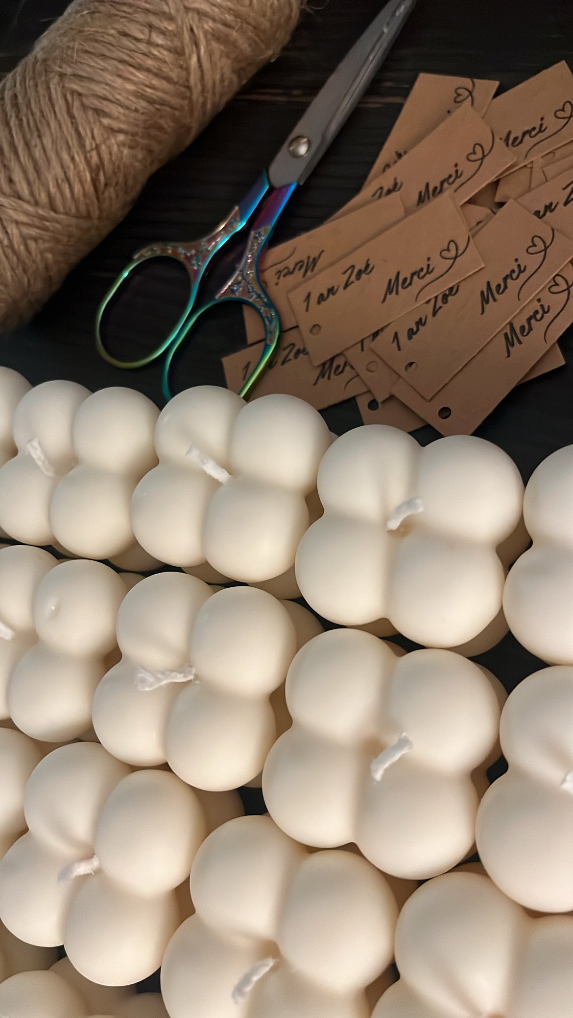 Lot de 30 bougies cube
