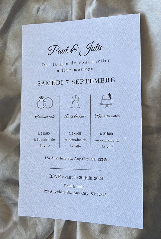 Faire-part de mariage - Minimaliste