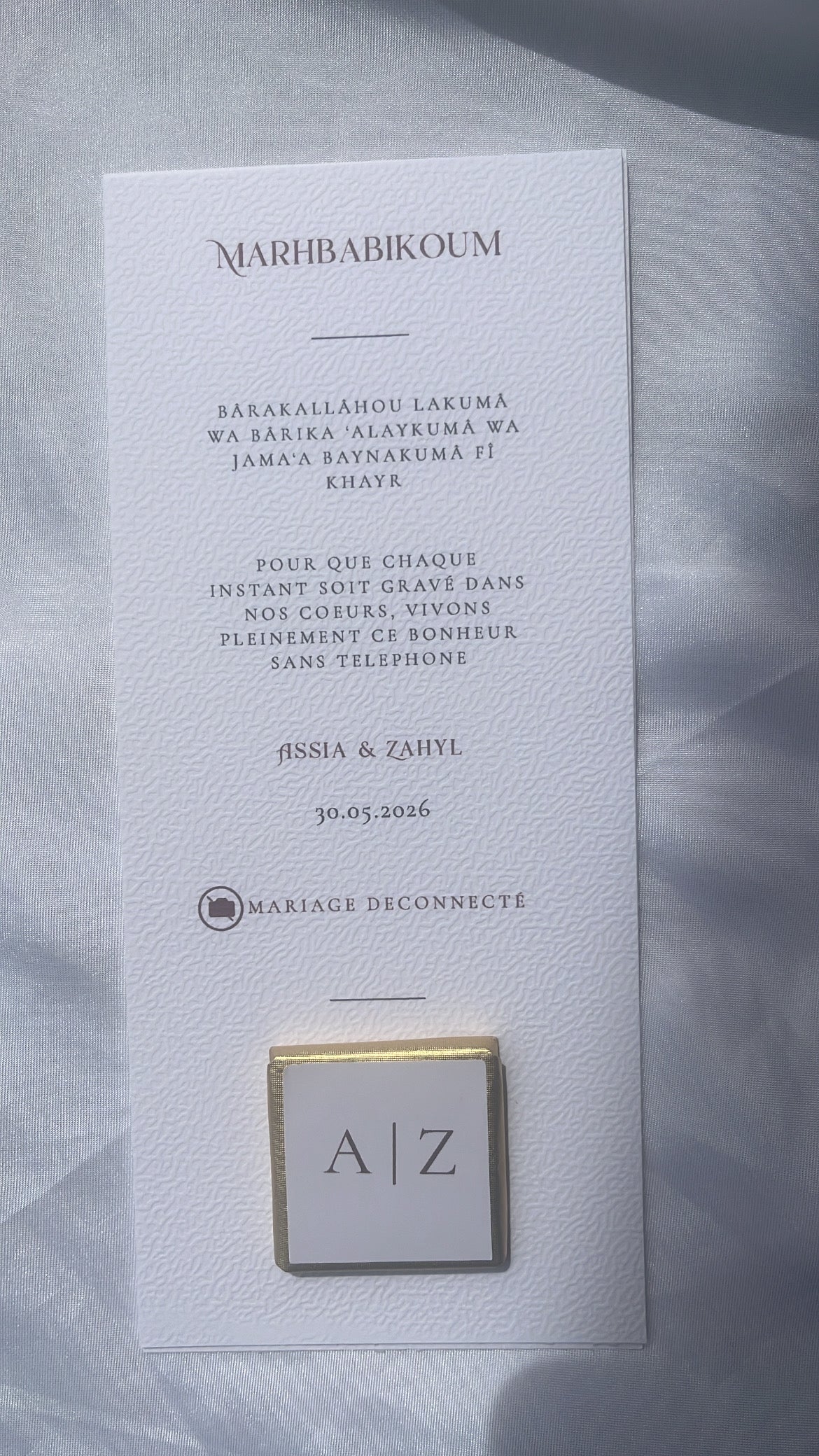 Carte personnalisée avec chocolat